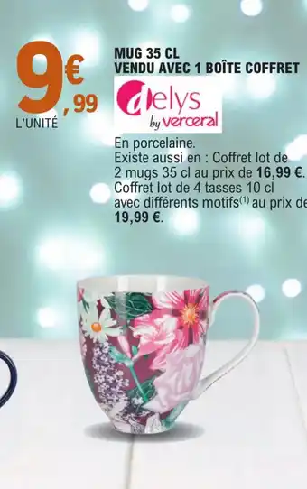 E.Leclerc MUG 35 CL VENDU AVEC 1 BOÎTE COFFRET offre