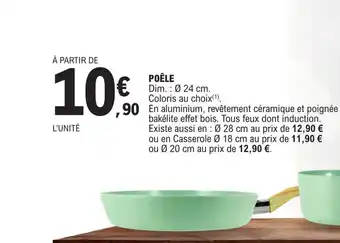 E.Leclerc POÊLE Dim.: Ø 24 cm. offre