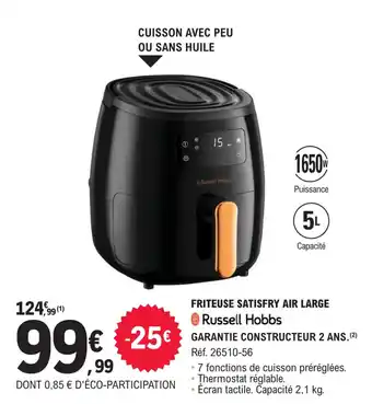 E.Leclerc FRITEUSE SATISFRY AIR LARGE offre