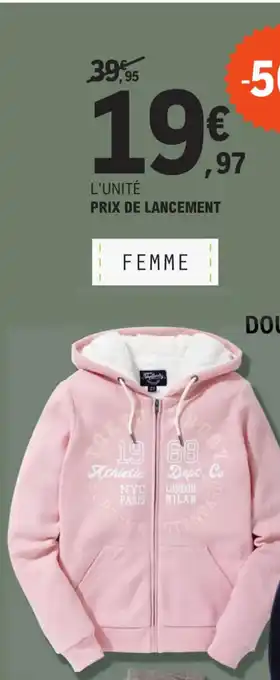 E.Leclerc BLOUSON MOLLETON ADULTE offre