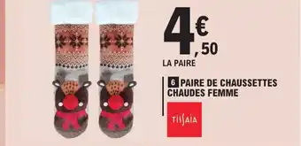 E.Leclerc PAIRE DE CHAUSSETTES CHAUDES FEMME offre