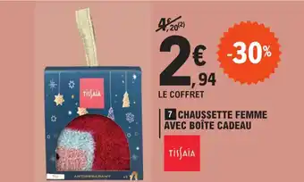 E.Leclerc CHAUSSETTE FEMME AVEC BOÎTE CADEAU offre