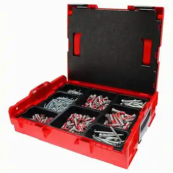 Brico Cash Caisse à outils l-boxx avec un assortiment de duopower et vis fischer 512669 offre