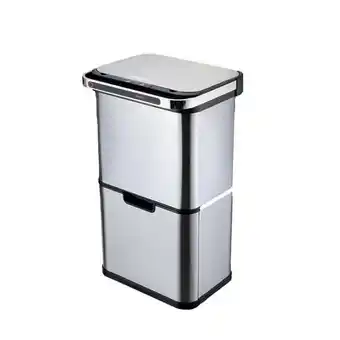 Brico Cash Poubelle de tri à 4 compartiments - 60l - ouverture automatique - inox ss30 offre