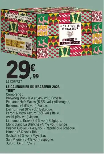 E.Leclerc LE CALENDRIER DU BRASSEUR 2023 "IBB" offre