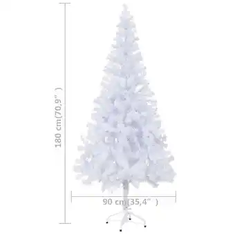 Vidaxl arbre de noël artificiel pré-éclairé/boules 180 cm 620 branches