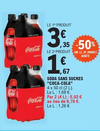 E.Leclerc SODA SANS SUCRES "COCA-COLA" offre