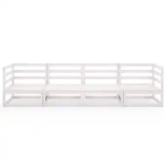 Bricorama Vidaxl canapé à 4 places de jardin blanc bois de pin solide offre