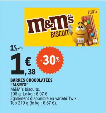 E.Leclerc BARRES CHOCOLATÉES "M&M'S" offre