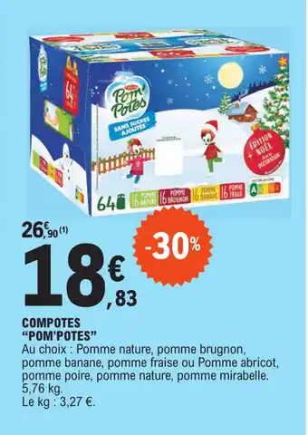 E.Leclerc COMPOTES "POM'POTES" offre