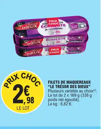 E.Leclerc FILETS DE MAQUEREAUX "LE TRÉSOR DES DIEUX" offre