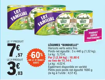 E.Leclerc LÉGUMES "BONDUELLE" offre