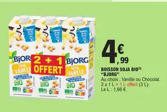 E.Leclerc BOISSON SOJA BIO(²) "BJORG" offre