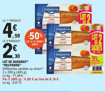 E.Leclerc LOT DE HARENGS(7) "DELPIERRE" offre