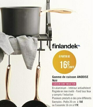 Géant Casino Gamme de cuisson ANODISE Noir offre