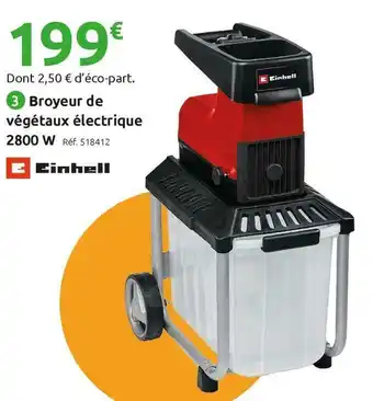 Mr Bricolage Broyeur de végétaux électrique GC-RS 60 CB EINHELL offre