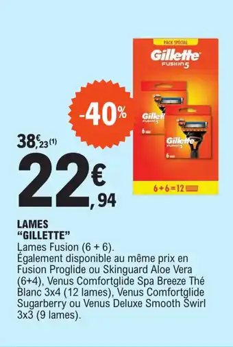 E.Leclerc LAMES "GILLETTE" offre