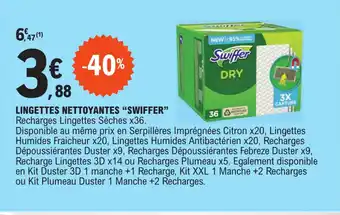 LINGETTES NETTOYANTES "SWIFFER"
