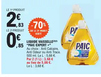 E.Leclerc LIQUIDE VAISSELLE(2)(3) "PAIC EXPERT +" offre