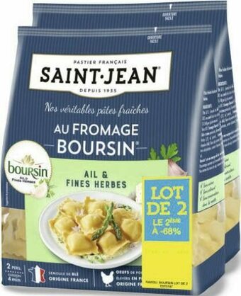 Géant Casino Raviolis au Fromage Boursin Ail & Fines Herbes offre