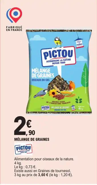 E.Leclerc MÉLANGE DE GRAINES offre