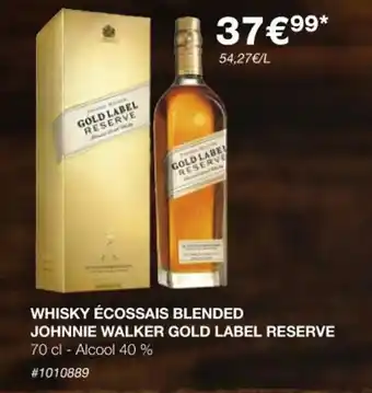 WHISKY ĂCOSSAIS BLENDED JOHNNIE WALKER GOLD LABEL RESERVE 70 cl - Alcool 40 %