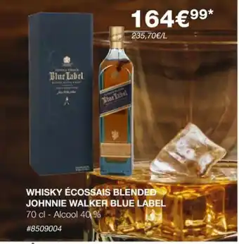 Costco WHISKY ÉCOSSAIS BLENDED JOHNNIE WALKER BLUE LABEL offre