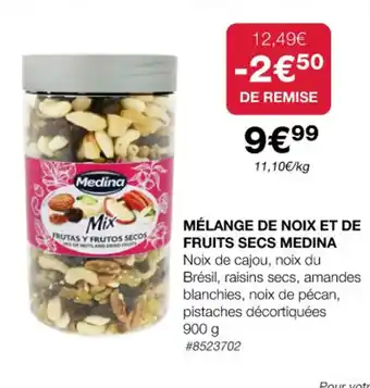Costco MÉLANGE DE NOIX ET DE FRUITS SECS MEDINA offre