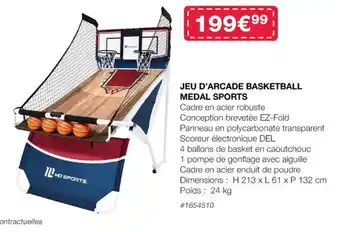 Costco JEU D'ARCADE BASKETBALL MEDAL SPORTS offre