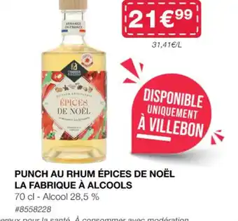 Costco PUNCH AU RHUM ÉPICES DE NOËL LA FABRIQUE À ALCOOLS offre