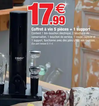 Bazarland Coffret à vin 5 pièces + 1 support offre