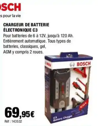Autobacs CHARGEUR DE BATTERIE ÉLECTRONIQUE C3 offre
