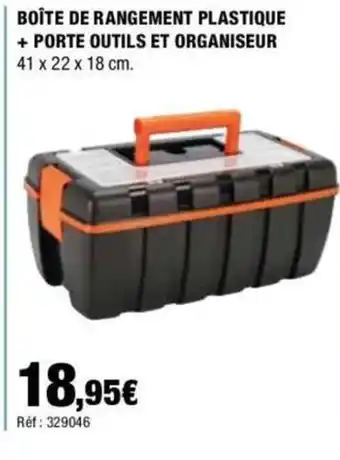 Autobacs BOÎTE DE RANGEMENT PLASTIQUE + PORTE OUTILS ET ORGANISEUR 41 x 22 x 18 cm. offre