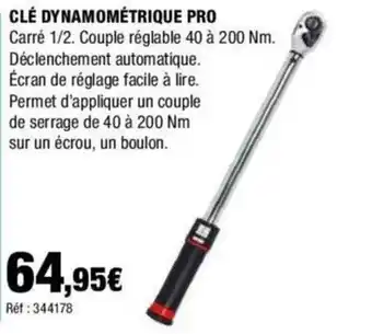 Autobacs CLÉ DYNAMOMÉTRIQUE PRO offre
