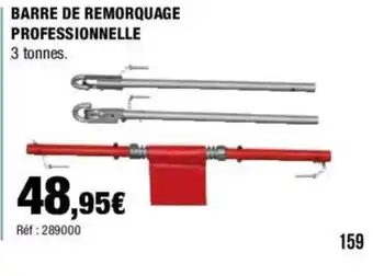 BARRE DE REMORQUAGE PROFESSIONNELLE 3 tonnes.