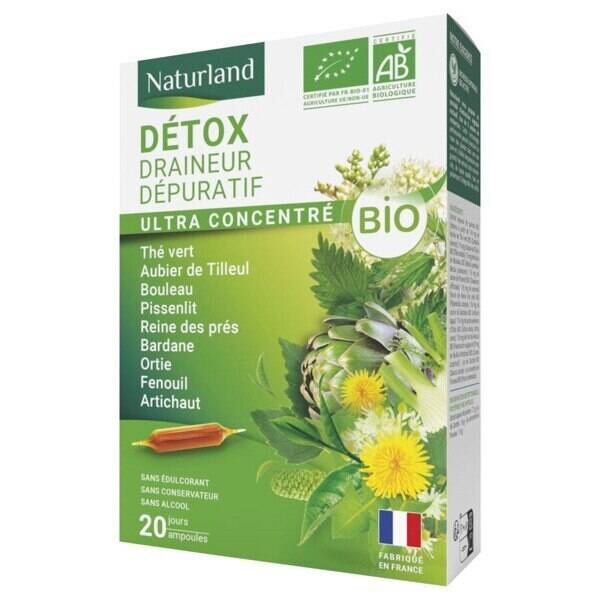 Promo Naturland gamme ampoules extraits fluides compléments