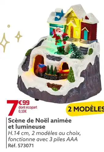Gifi Scène de noël animée et lumineuse offre