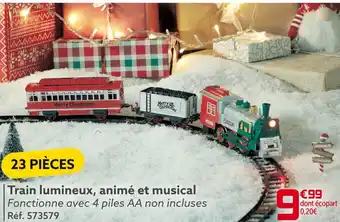 Train lumineux, animé et musical