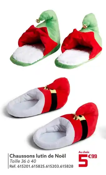 Gifi Chaussons lutin de noël offre
