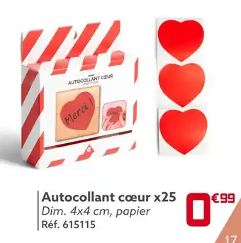 Autocollant cœur x25