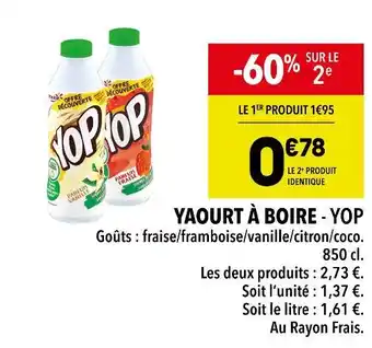 Supeco Yop yaourt à boire offre
