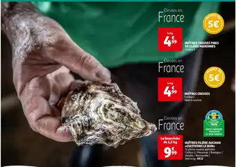 Auchan Auchan cultivons le bon huîtres creuses fines de claire marennes / huîtres creuses / huîtres offre