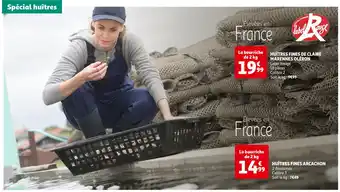Auchan Huîtres fines de claire marennes oléron / huîtres fines arcachon offre