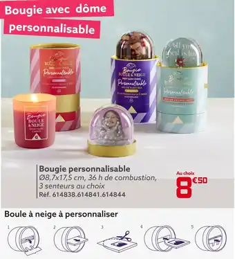 Gifi Bougie personnalisable offre