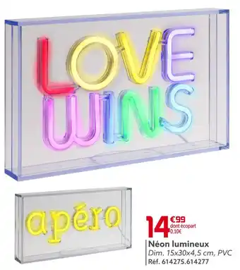 Gifi Néon lumineux offre