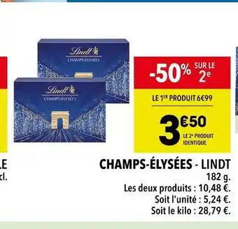Supeco Lindt champs-élysées offre