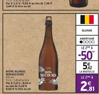 Intermarché BIÈRE BLONDE BONSECOURS offre