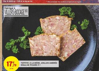 Intermarché TERRINE À LA BIÈRE JENLAIN AMBRÉE DOMAINE PICARD offre