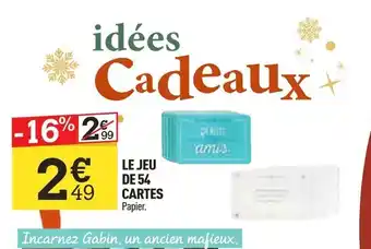 Centrakor LE JEU DE 54 CARTES offre