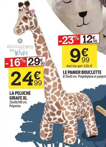 Centrakor LA PELUCHE GIRAFE XL offre